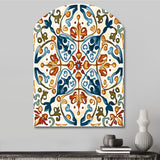 Mediterranean Tiles In Retro Blue III - Asymmetric Metal Wall Art