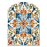 Mediterranean Tiles In Retro Blue III - Asymmetric Metal Wall Art