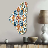 Mediterranean Tiles In Retro Blue III - Asymmetric Metal Wall Art