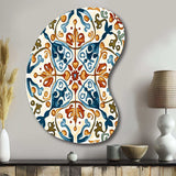 Mediterranean Tiles In Retro Blue III - Asymmetric Metal Wall Art