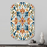 Mediterranean Tiles In Retro Blue III - Asymmetric Metal Wall Art