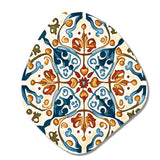 Mediterranean Tiles In Retro Blue III - Asymmetric Metal Wall Art