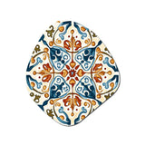 Mediterranean Tiles In Retro Blue III - Asymmetric Metal Wall Art