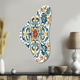 Mediterranean Tiles In Retro Blue VI - Asymmetric Metal Wall Art