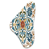 Mediterranean Tiles In Retro Blue VI - Asymmetric Metal Wall Art