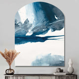 Imperial Blue Solitude I - Asymmetric Metal Wall Art