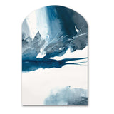 Imperial Blue Solitude I - Asymmetric Metal Wall Art