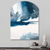 Imperial Blue Solitude I - Asymmetric Metal Wall Art