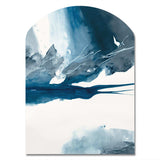 Imperial Blue Solitude I - Asymmetric Metal Wall Art