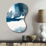 Imperial Blue Solitude I - Asymmetric Metal Wall Art