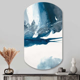 Imperial Blue Solitude I - Asymmetric Metal Wall Art