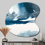 Imperial Blue Solitude I - Asymmetric Metal Wall Art