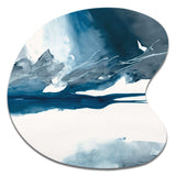 Imperial Blue Solitude I - Asymmetric Metal Wall Art