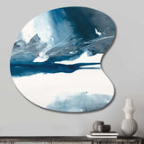 Imperial Blue Solitude I - Asymmetric Metal Wall Art