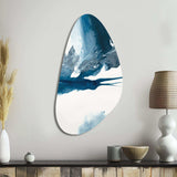 Imperial Blue Solitude I - Asymmetric Metal Wall Art