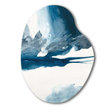 Imperial Blue Solitude I - Asymmetric Metal Wall Art