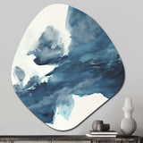 Sapphire Blue Nebula III - Asymmetric Metal Wall Art