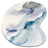 Sapphire Blue Nebula IX - Asymmetric Metal Wall Art