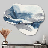 Through The Sapphire Blue Clouds I - Asymmetric Metal Wall Art