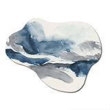 Through The Sapphire Blue Clouds I - Asymmetric Metal Wall Art