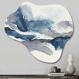 Through The Sapphire Blue Clouds I - Asymmetric Metal Wall Art