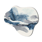 Through The Sapphire Blue Clouds I - Asymmetric Metal Wall Art