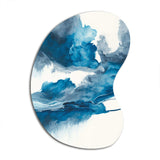 Through The Sapphire Blue Clouds V - Asymmetric Metal Wall Art