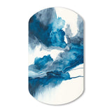 Through The Sapphire Blue Clouds V - Asymmetric Metal Wall Art