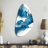 Through The Sapphire Blue Clouds V - Asymmetric Metal Wall Art