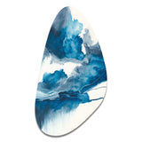 Through The Sapphire Blue Clouds V - Asymmetric Metal Wall Art