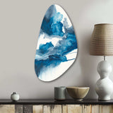 Through The Sapphire Blue Clouds V - Asymmetric Metal Wall Art