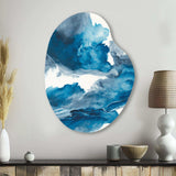 Through The Sapphire Blue Clouds V - Asymmetric Metal Wall Art