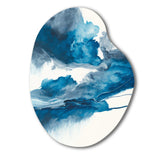 Through The Sapphire Blue Clouds V - Asymmetric Metal Wall Art