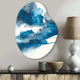 Through The Sapphire Blue Clouds V - Asymmetric Metal Wall Art