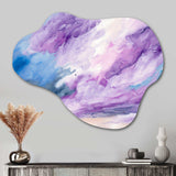 Violet Storm At The Horizon - Asymmetric Metal Wall Art