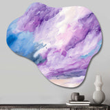 Violet Storm At The Horizon - Asymmetric Metal Wall Art