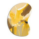 Mustard Yellow Retro I - Asymmetric Metal Wall Art