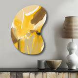 Mustard Yellow Retro I - Asymmetric Metal Wall Art