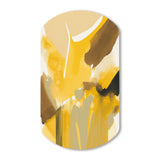 Mustard Yellow Retro I - Asymmetric Metal Wall Art