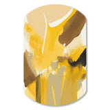 Mustard Yellow Retro I - Asymmetric Metal Wall Art