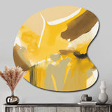 Mustard Yellow Retro I - Asymmetric Metal Wall Art