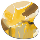 Mustard Yellow Retro I - Asymmetric Metal Wall Art