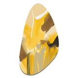 Mustard Yellow Retro I - Asymmetric Metal Wall Art