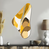 Mustard Yellow Retro II - Asymmetric Metal Wall Art