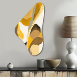 Mustard Yellow Retro II - Asymmetric Metal Wall Art