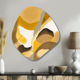 Mustard Yellow Retro II - Asymmetric Metal Wall Art