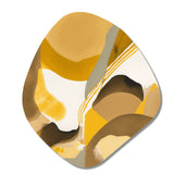 Mustard Yellow Retro II - Asymmetric Metal Wall Art