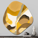 Mustard Yellow Retro II - Asymmetric Metal Wall Art