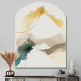 Mustard Yellow Secrets II - Asymmetric Metal Wall Art