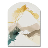 Mustard Yellow Secrets II - Asymmetric Metal Wall Art